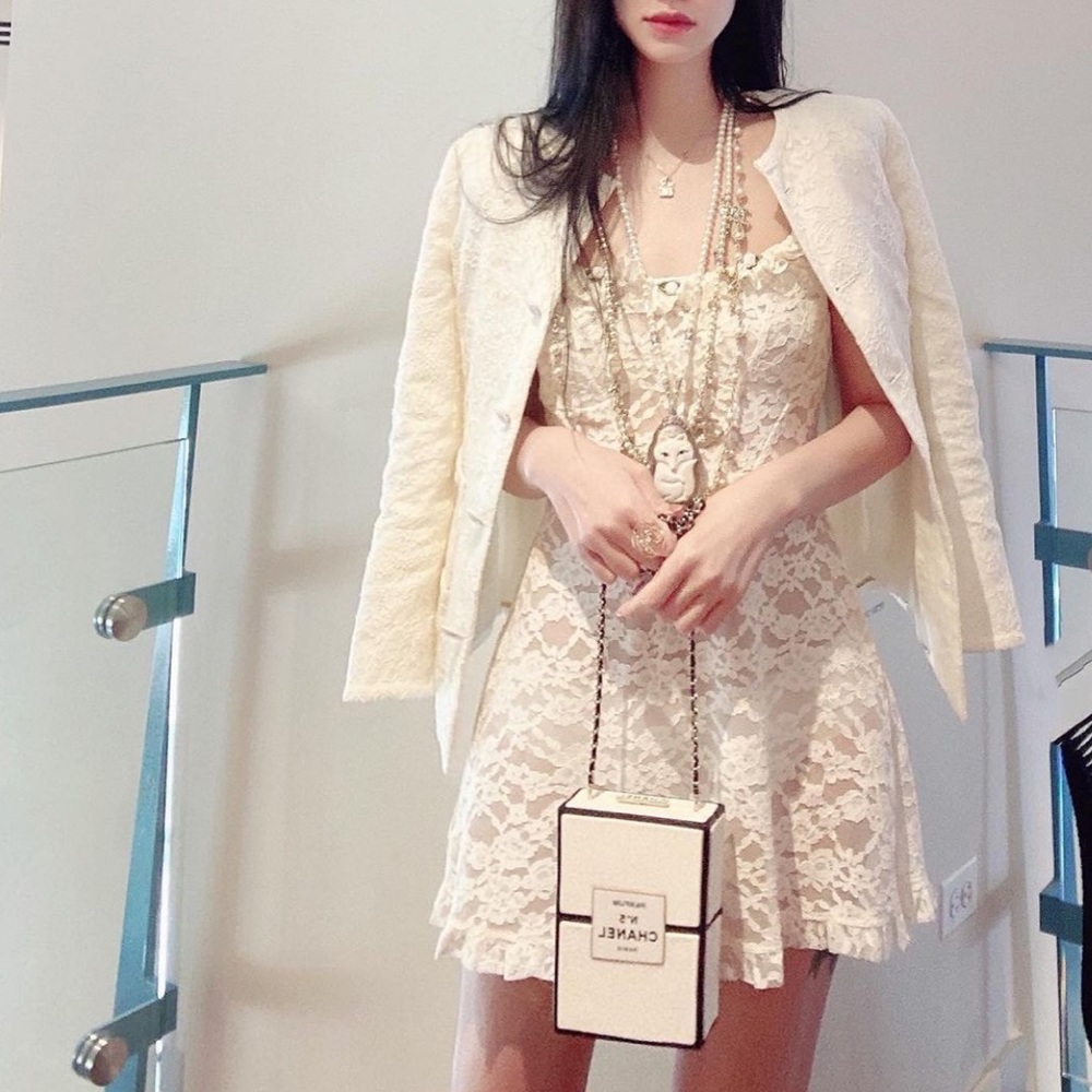 FOR LOVE & LEMONS Lou Lace Slip Dress